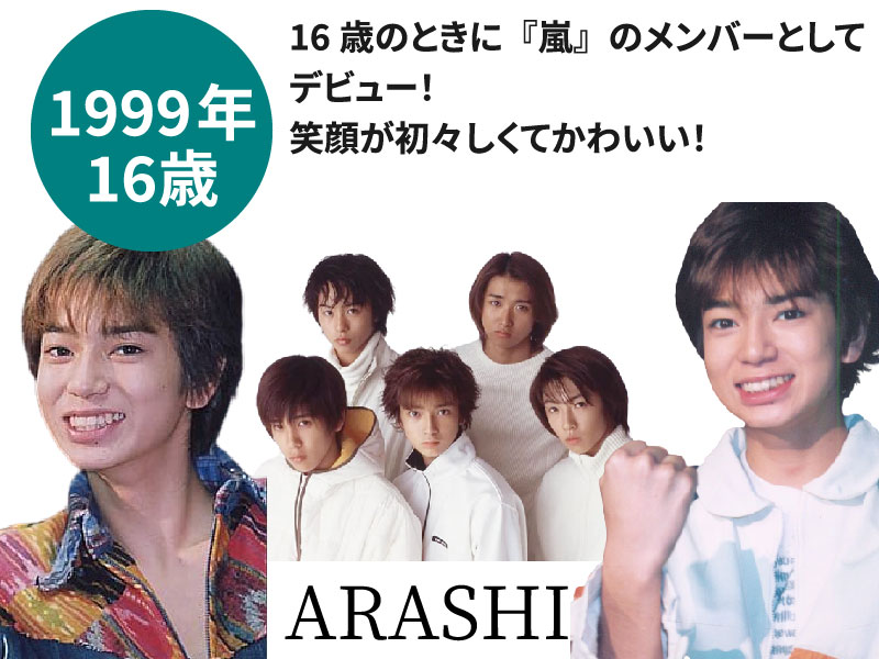 松本潤の若い頃画像4『嵐』のメンバーとしてデビュー